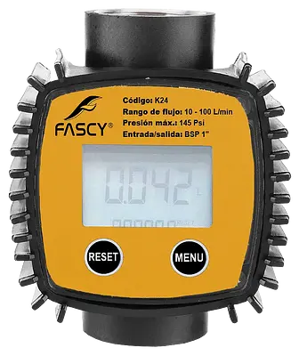 MEDIDOR DIGITAL COMBUSTIBLE FASCY K24 10-100 L/MIN