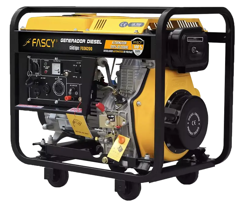 GENERADOR DIESEL FASCY FGD6200 6,2 KVA 220V ABIERTO