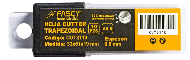HOJA DE CUTTER TRAPEZOIDAL CUT3110