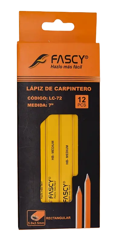 LÁPIZ CARPINTERO RECTANGULAR LC72