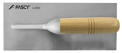 LLANA DE ACERO LISA MANGO MADERA LLN04