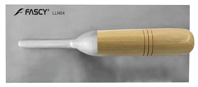 LLANA DE ACERO LISA MANGO MADERA LLN04