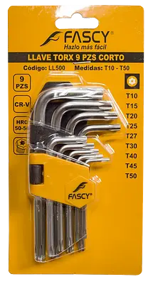 LLAVE TORX 9 PZS