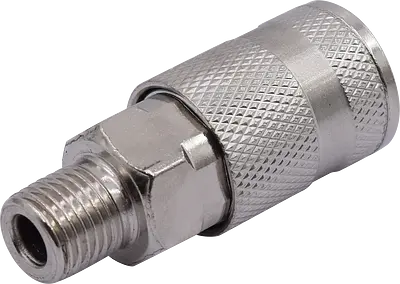 ACOPLE RÁPIDO MACHO FASCY AB121 1/4" BSP PLATEADO