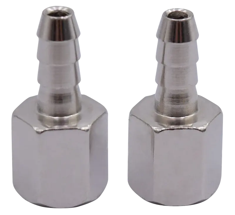 ADAPTADOR MANGUERA HEMBRA FASCY AB13082 1/4" BSP 8MM PLATEADO 2PZS